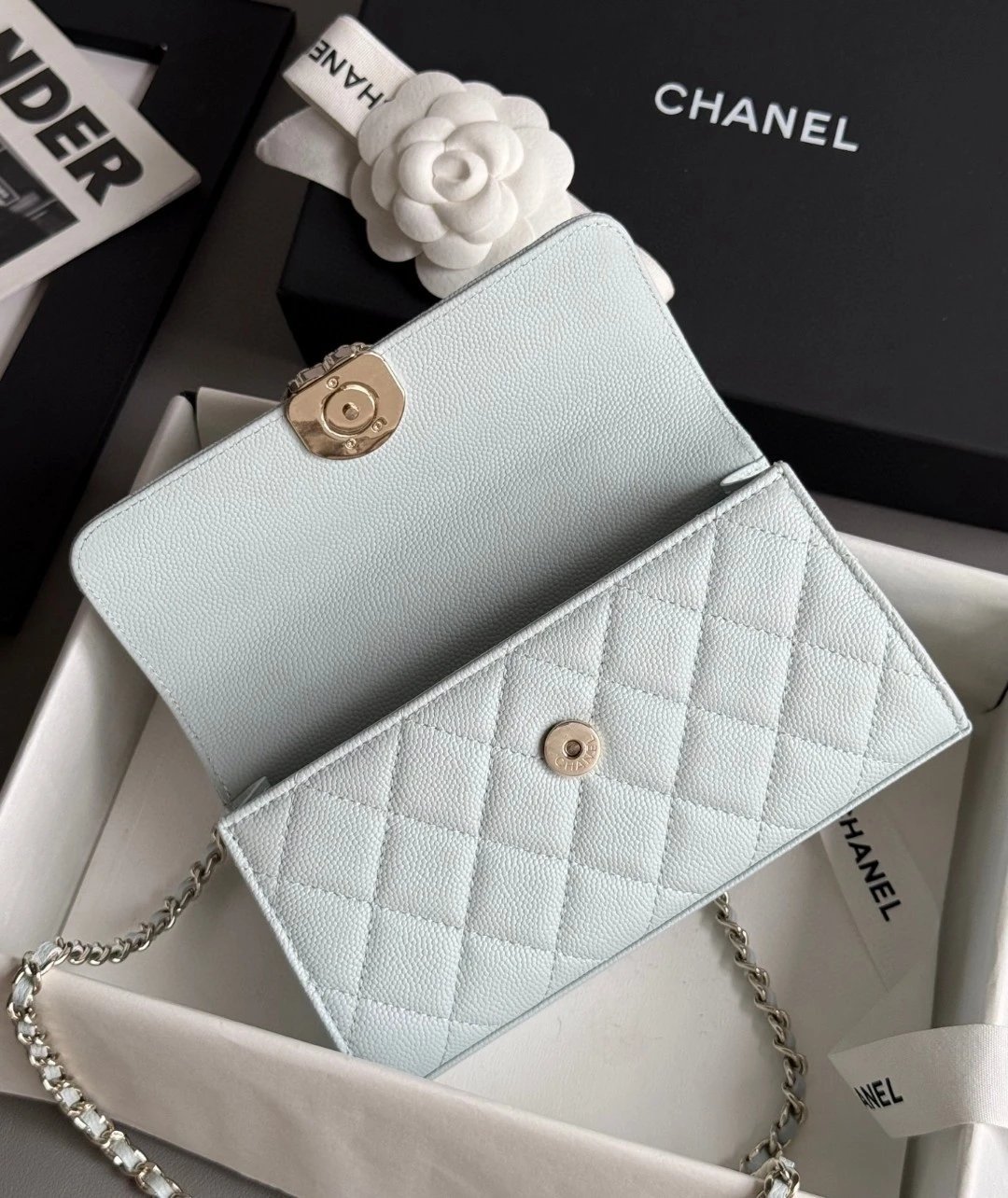 CHANEL Flap Phone Holder With Chain