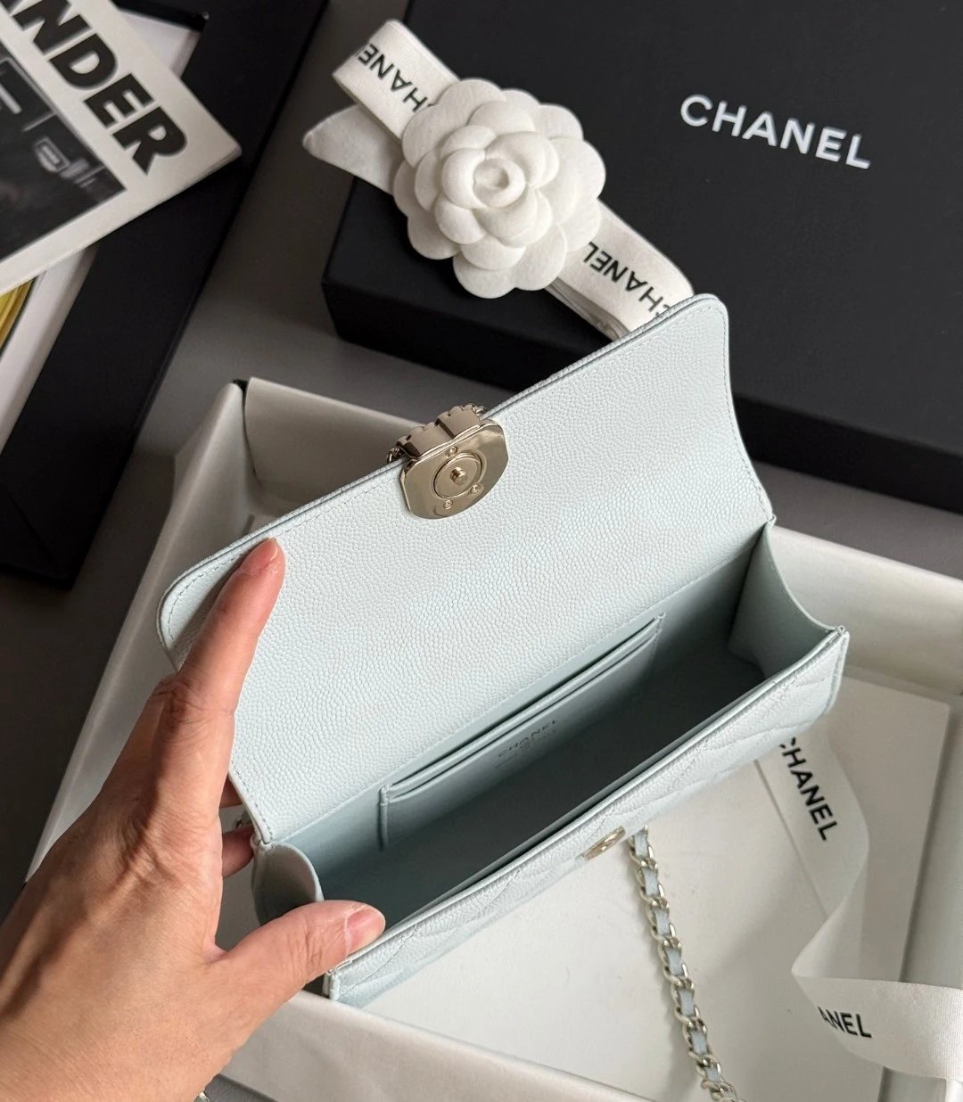 CHANEL Flap Phone Holder With Chain