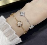 LV Color Blossom BB Star and Sun Multi-Motif Bracelet, Pink Gold, White Mother-of-Pearl and Diamonds