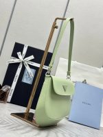 PRADA Cleo Shoulder Bag Brushed Leather