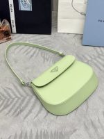PRADA Cleo Shoulder Bag Brushed Leather