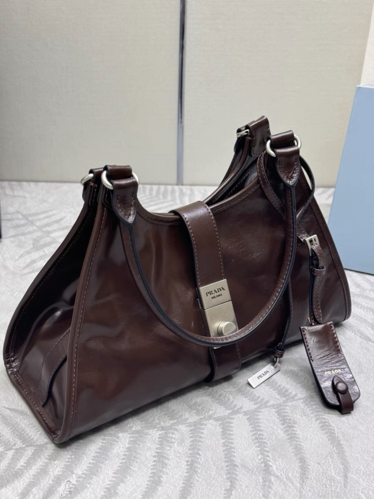 PRADA Medium leather tote bag