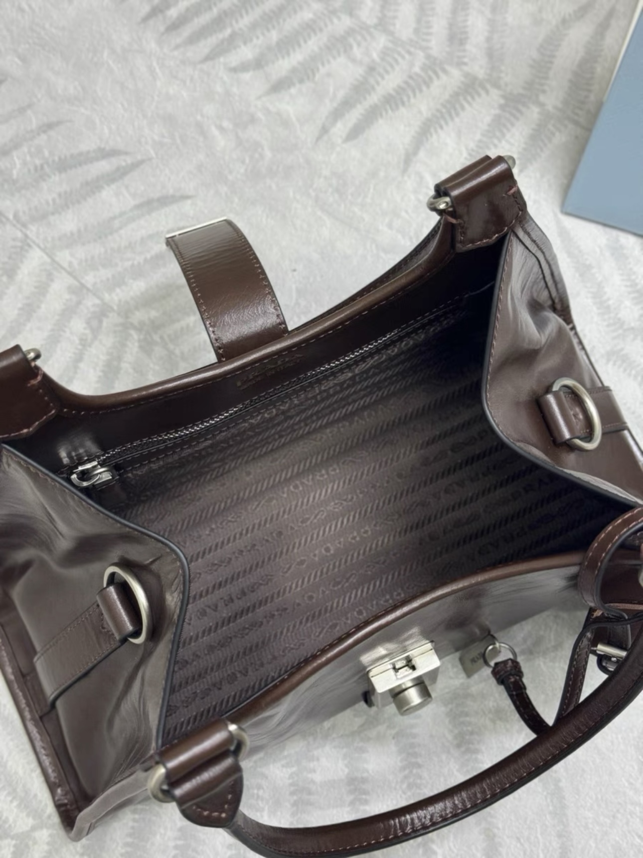 PRADA Medium leather tote bag