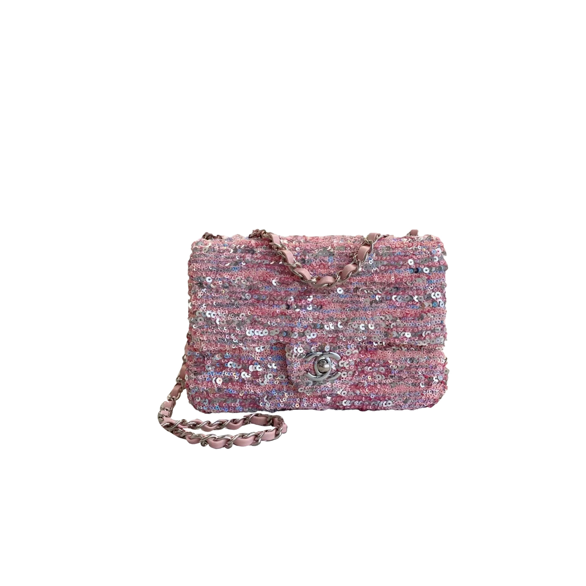 CHANEL 23S Rectangular sequins Flap Bag
