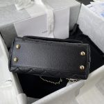 CHANEL 24A Flap Bag with Top COCO MINI Handle Grained Calfskin