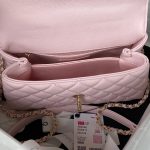 CHANEL 24A Flap Bag with Top COCO Small Handle Grained Calfskin
