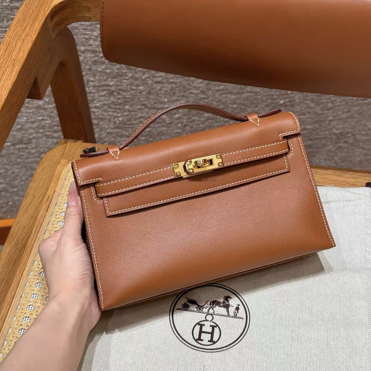 HERMES Kelly I Sellier Mini Epso Swift Leather
