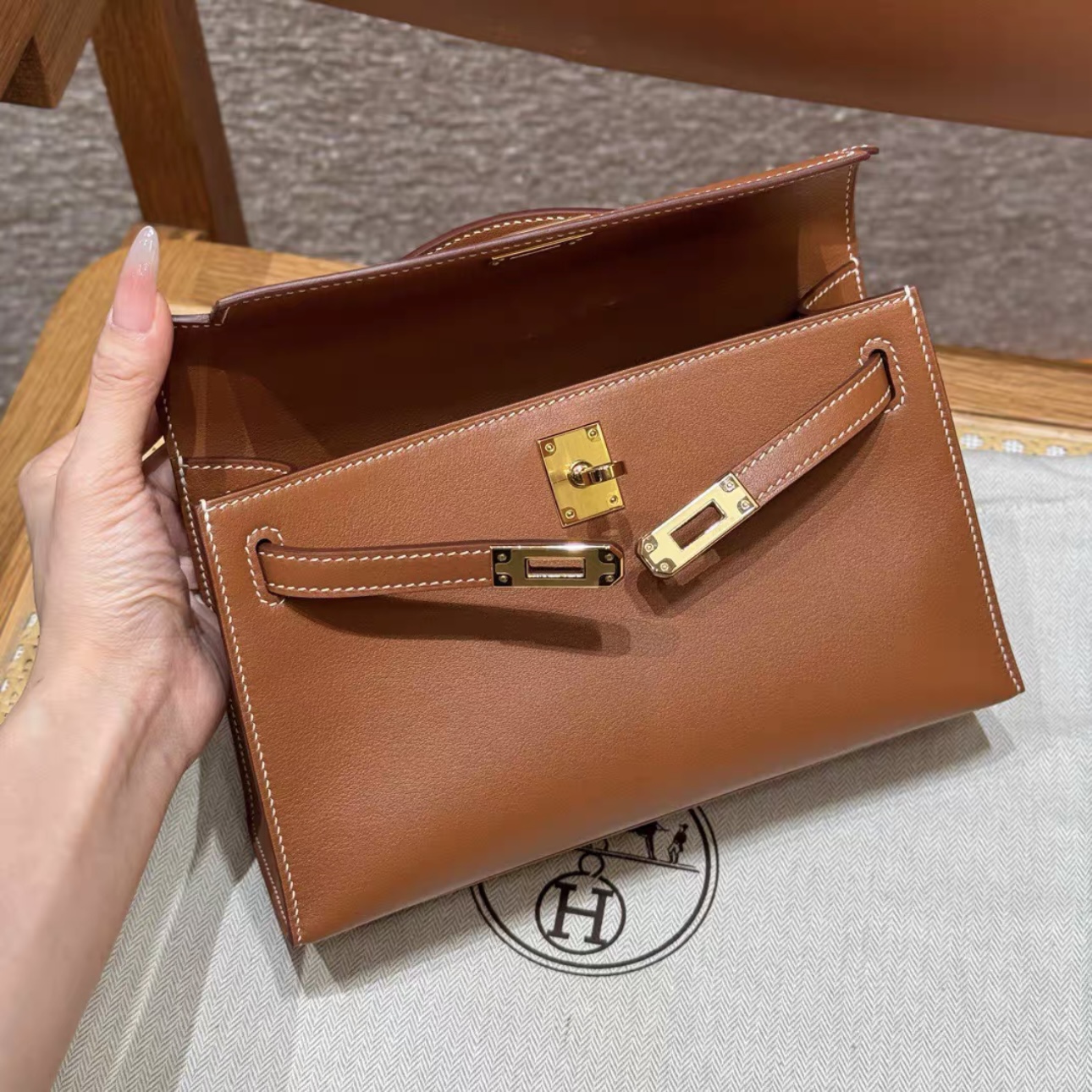 HERMES Kelly I Sellier Mini Epso Swift Leather