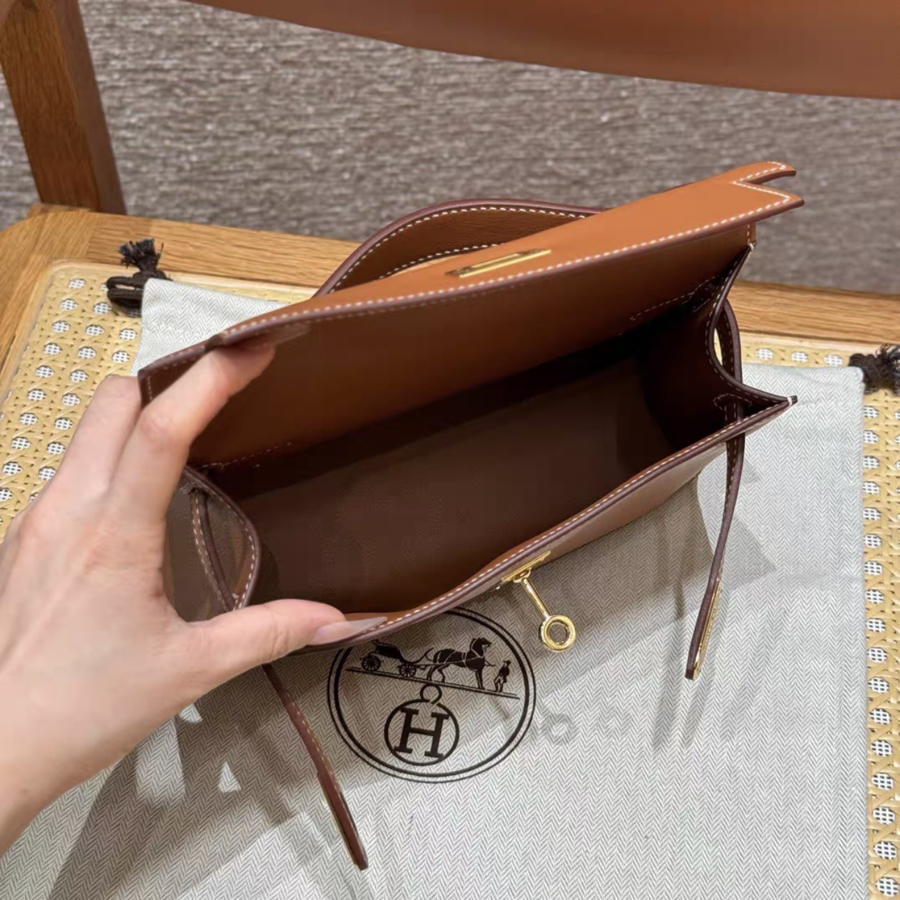 HERMES Kelly I Sellier Mini Epso Swift Leather