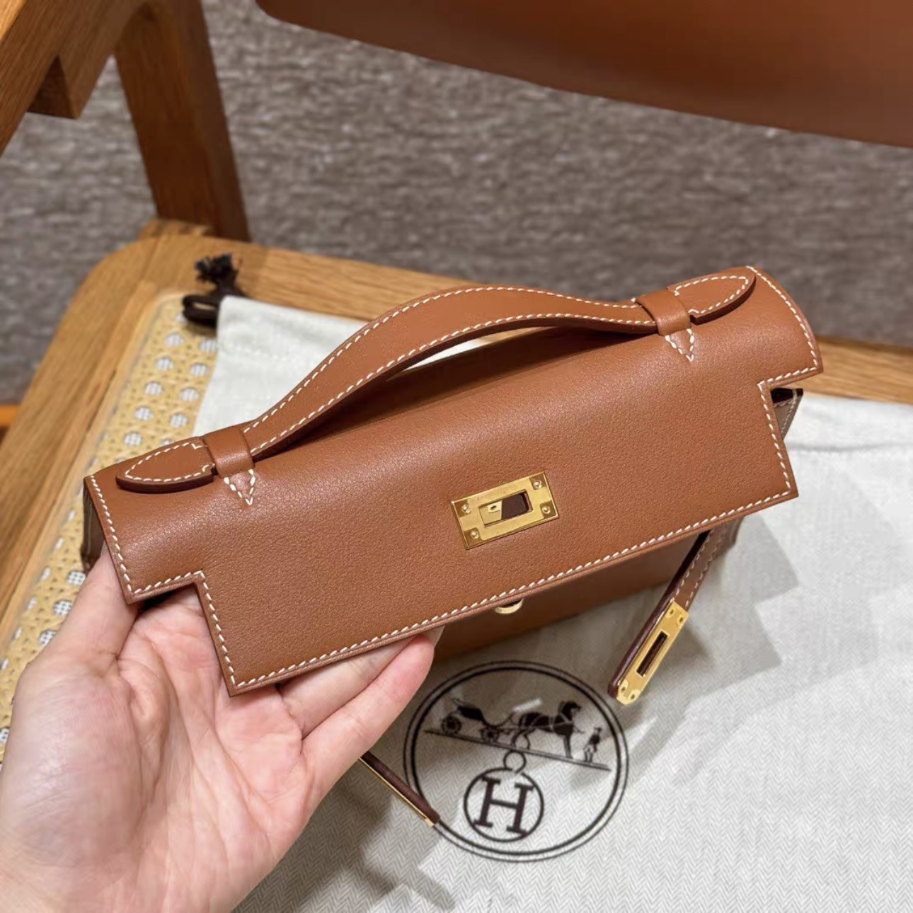 HERMES Kelly I Sellier Mini Epso Swift Leather