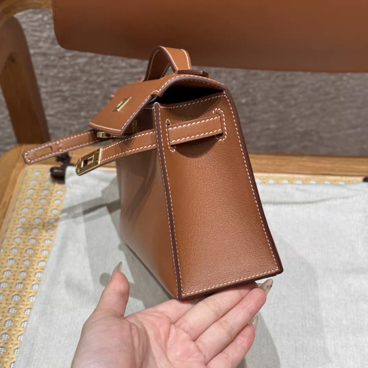 HERMES Kelly I Sellier Mini Epso Swift Leather