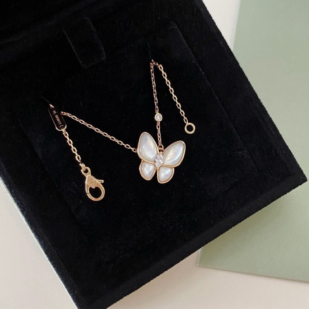 VCA Two Butterfly Necklace