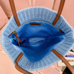 MiuMiu Striped Woven Tote Bag