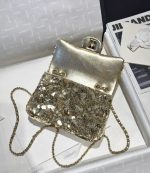 CHANEL Flap Bag Handmade Beaded Sequins
