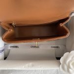 CHANEL Lambskin Quilted Crystal Top Handle Rectangular Flap