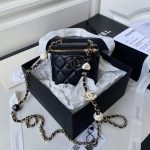 CHANEL Small Quilted Lambskin Heart Charm Box Bag