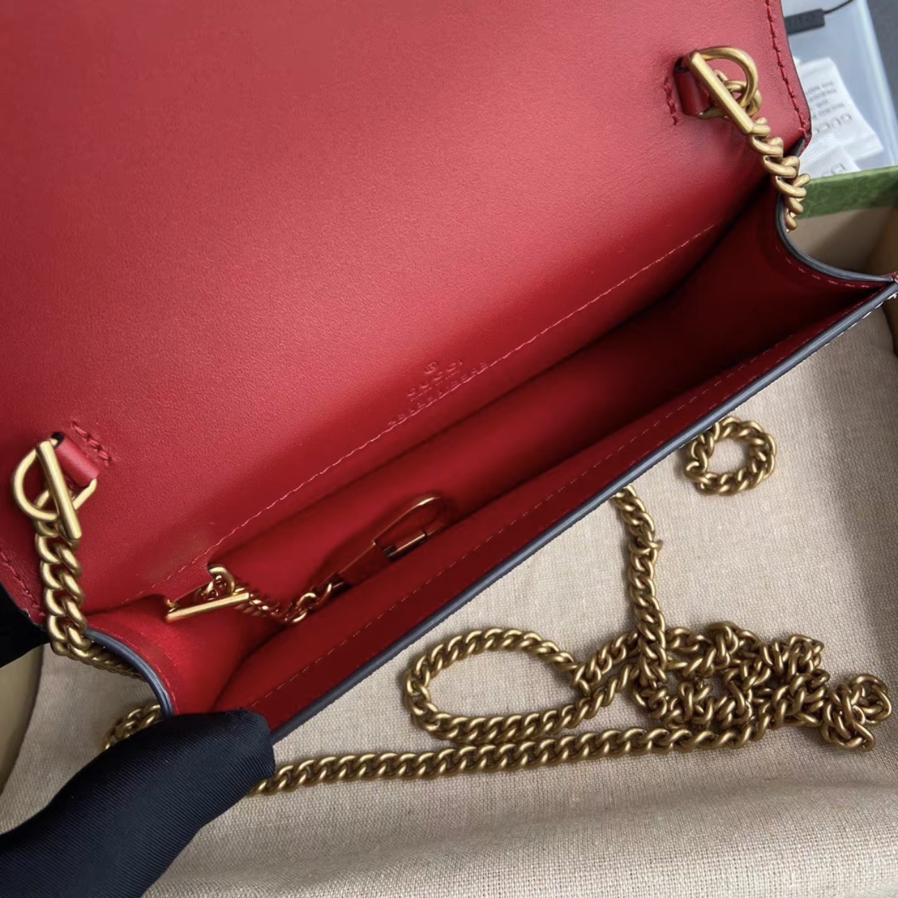 GUCCI Dionysus Chain Wallet leather crossbody bag
