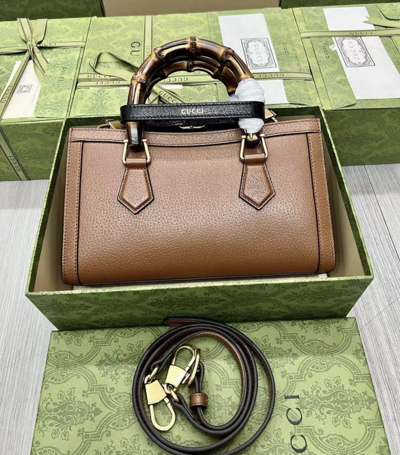 Gucci Diana Leather Shoulder Bag