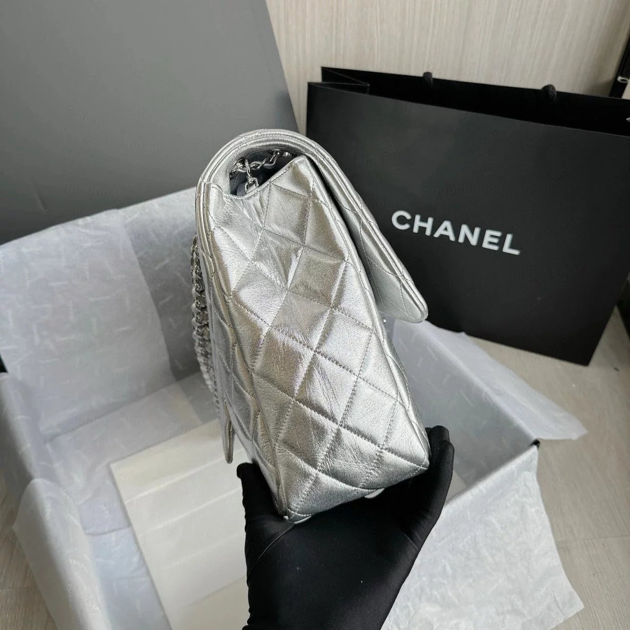 CHANEL CF MAXI Caviar Leather