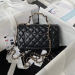 CHANEL Logo Handle bag in Lambskin