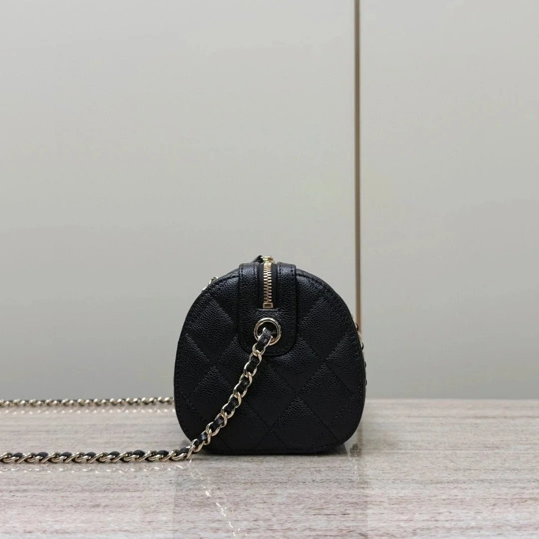 CHANEL 25P Caviar Leather Bowling Bag