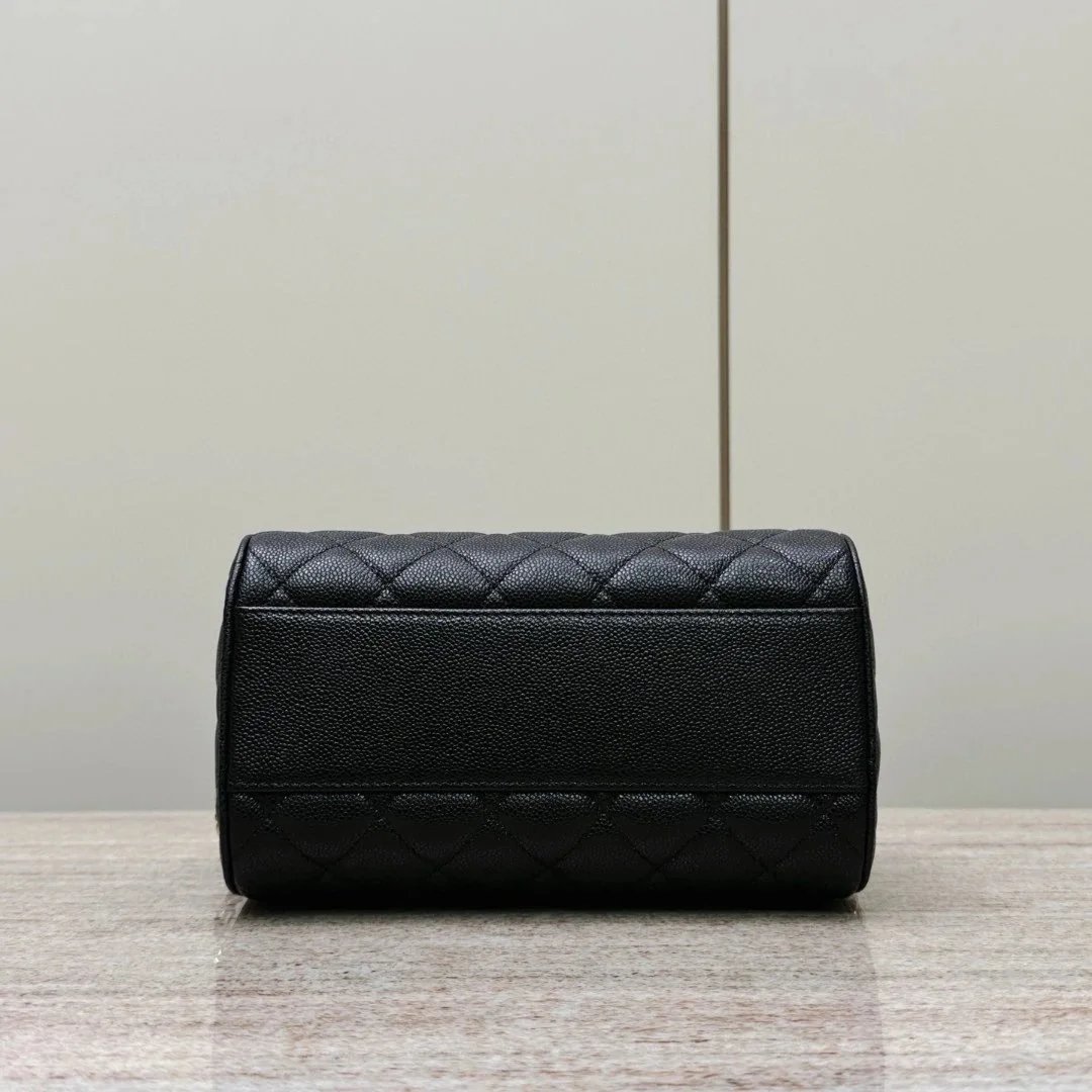 CHANEL 25P Caviar Leather Bowling Bag