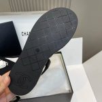 CHANEL Lambskin Quilted Chain CC Platform Sandals