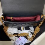 CHANEL Quilted Lambskin Shoulder Bag with Gold Fringe Chain