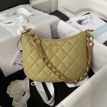 CHANEL Fringe Chain Quilted Lambskin Shoulder Bag