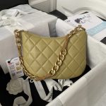 CHANEL Fringe Chain Quilted Lambskin Shoulder Bag