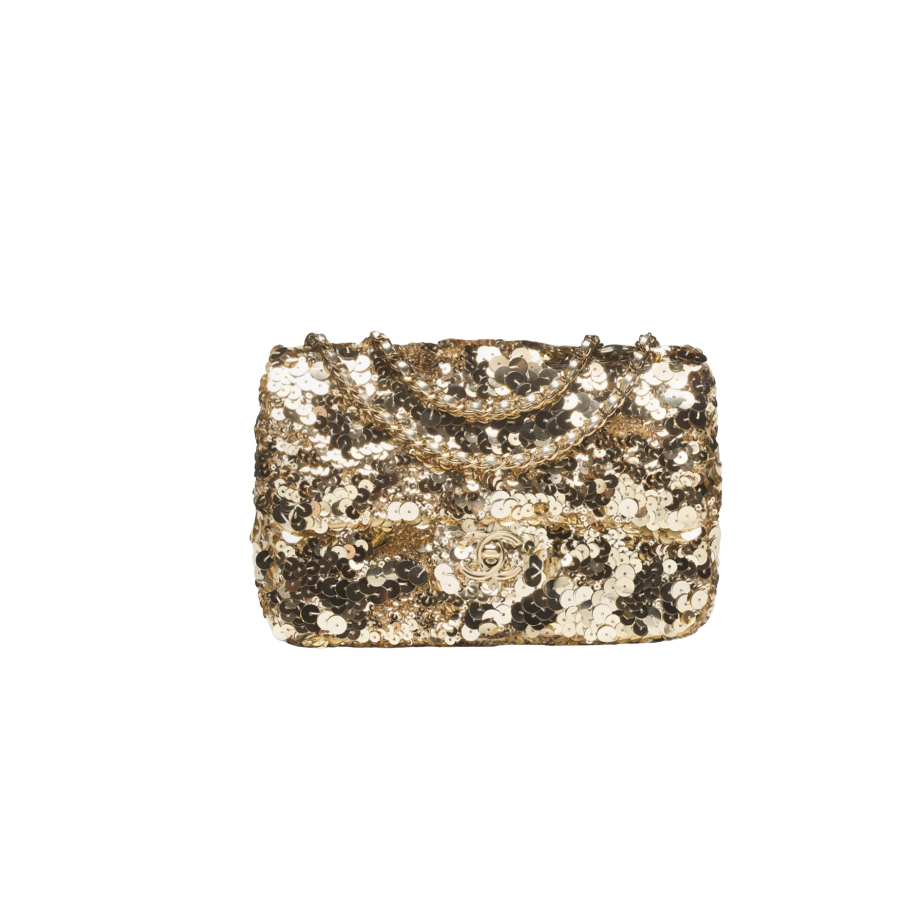 CHANEL Flap Bag Handmade Beaded Sequins