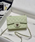 CHANEL Mini Classic Handbag Caviar Leather 20CM-Curated Rare Colors