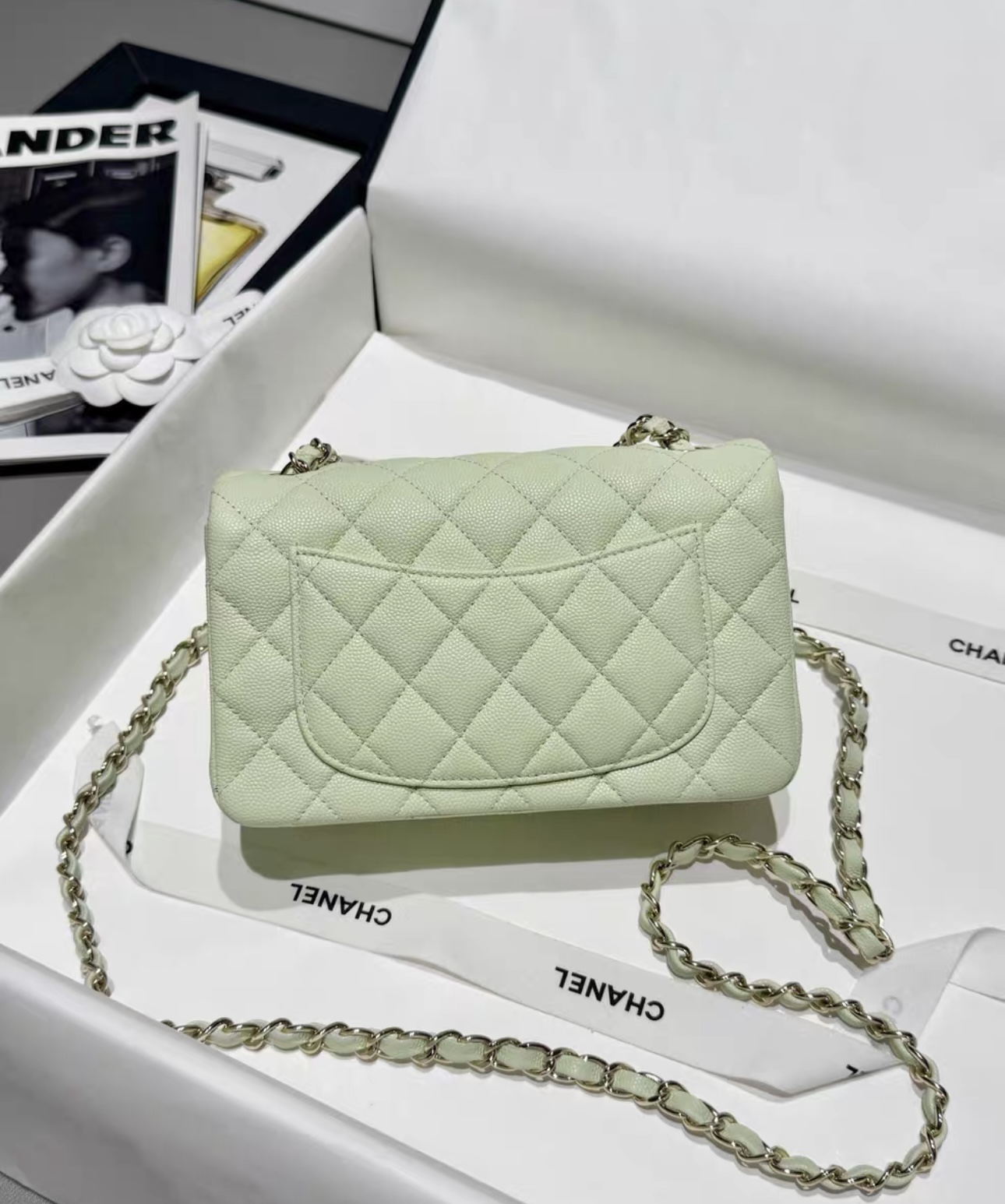 CHANEL Mini Classic Handbag Caviar Leather 20CM-Curated Rare Colors