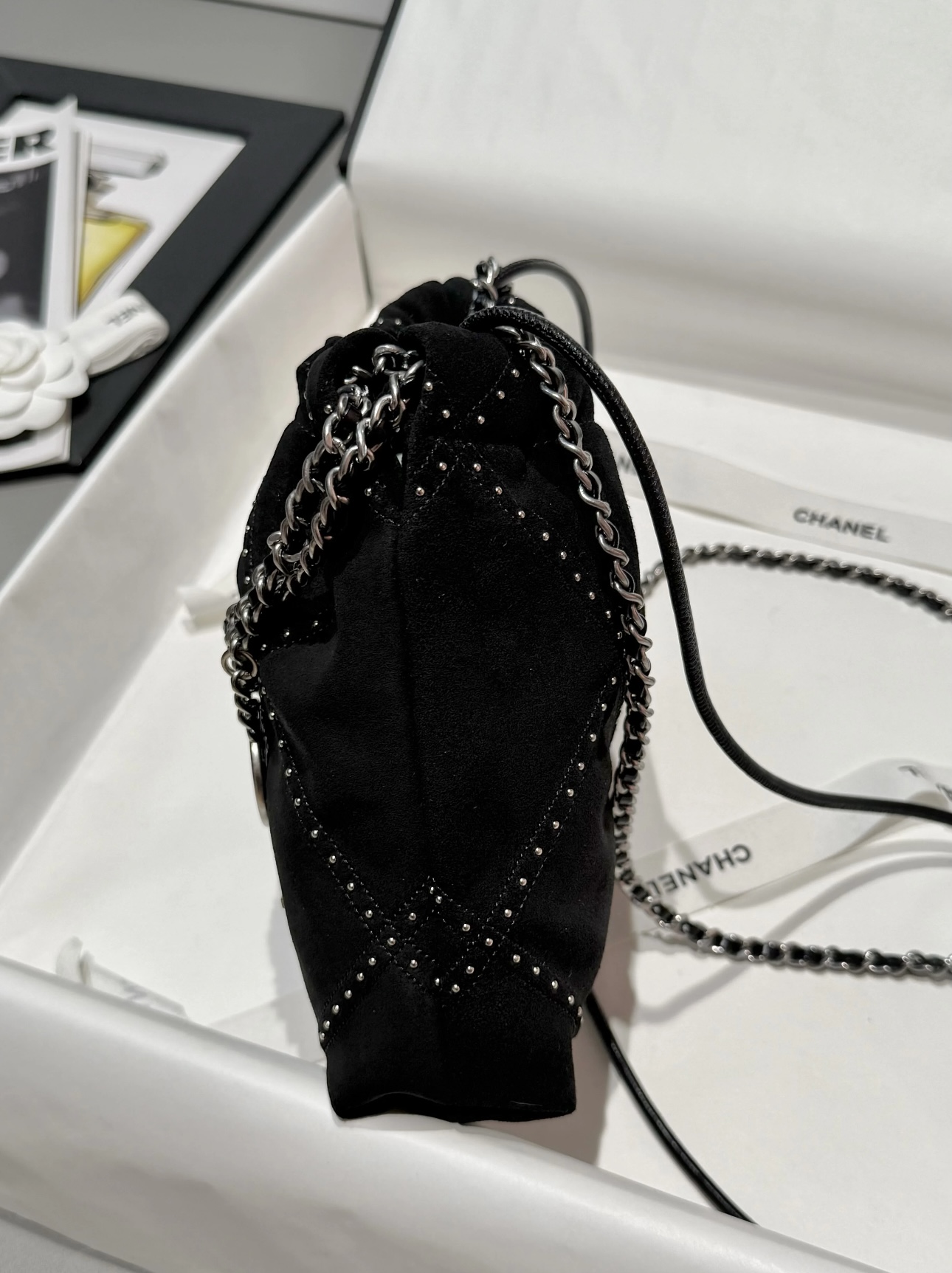 CHANEL 25A 22bag Suede Calfskin