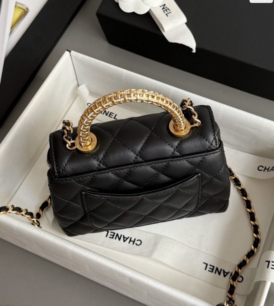 CHANEL Mini Flap Bag with Top Handle