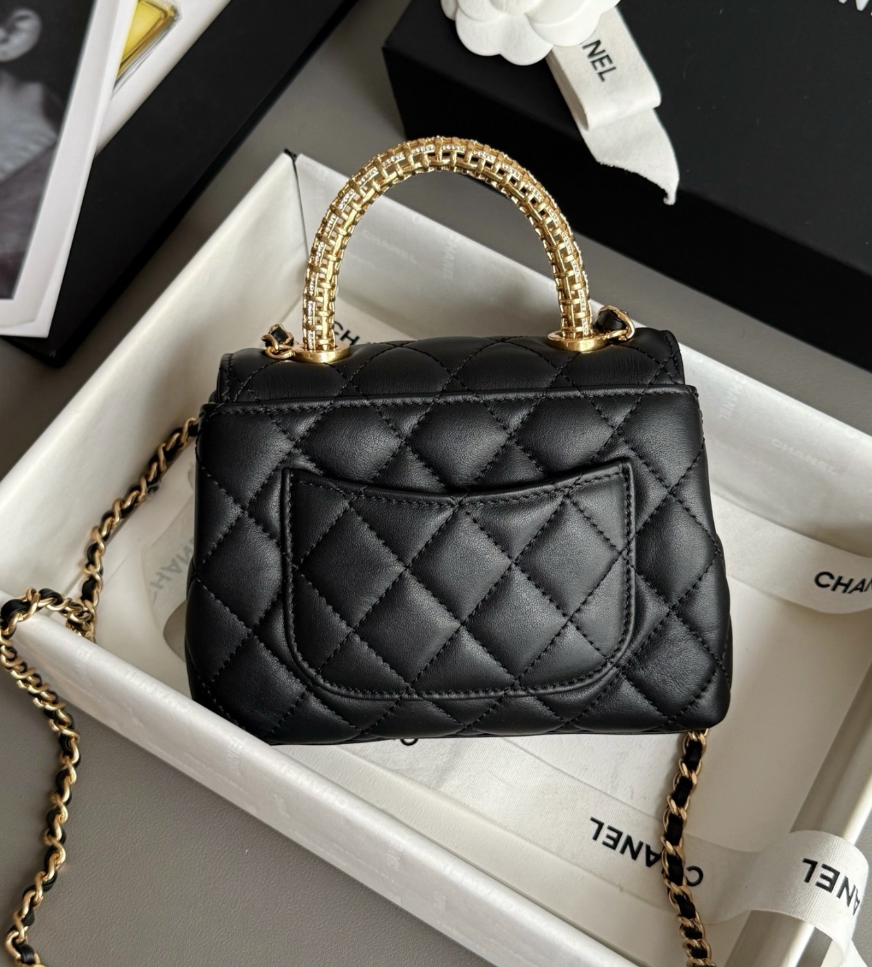 CHANEL Mini Flap Bag with Top Handle