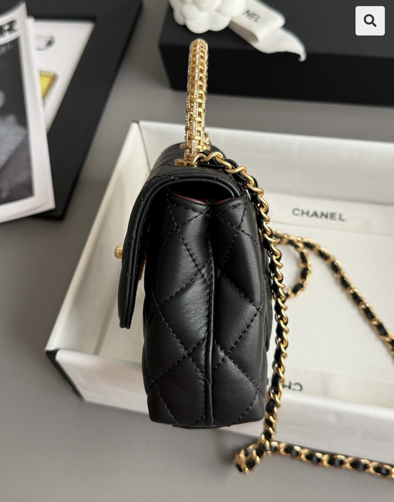 CHANEL Mini Flap Bag with Top Handle