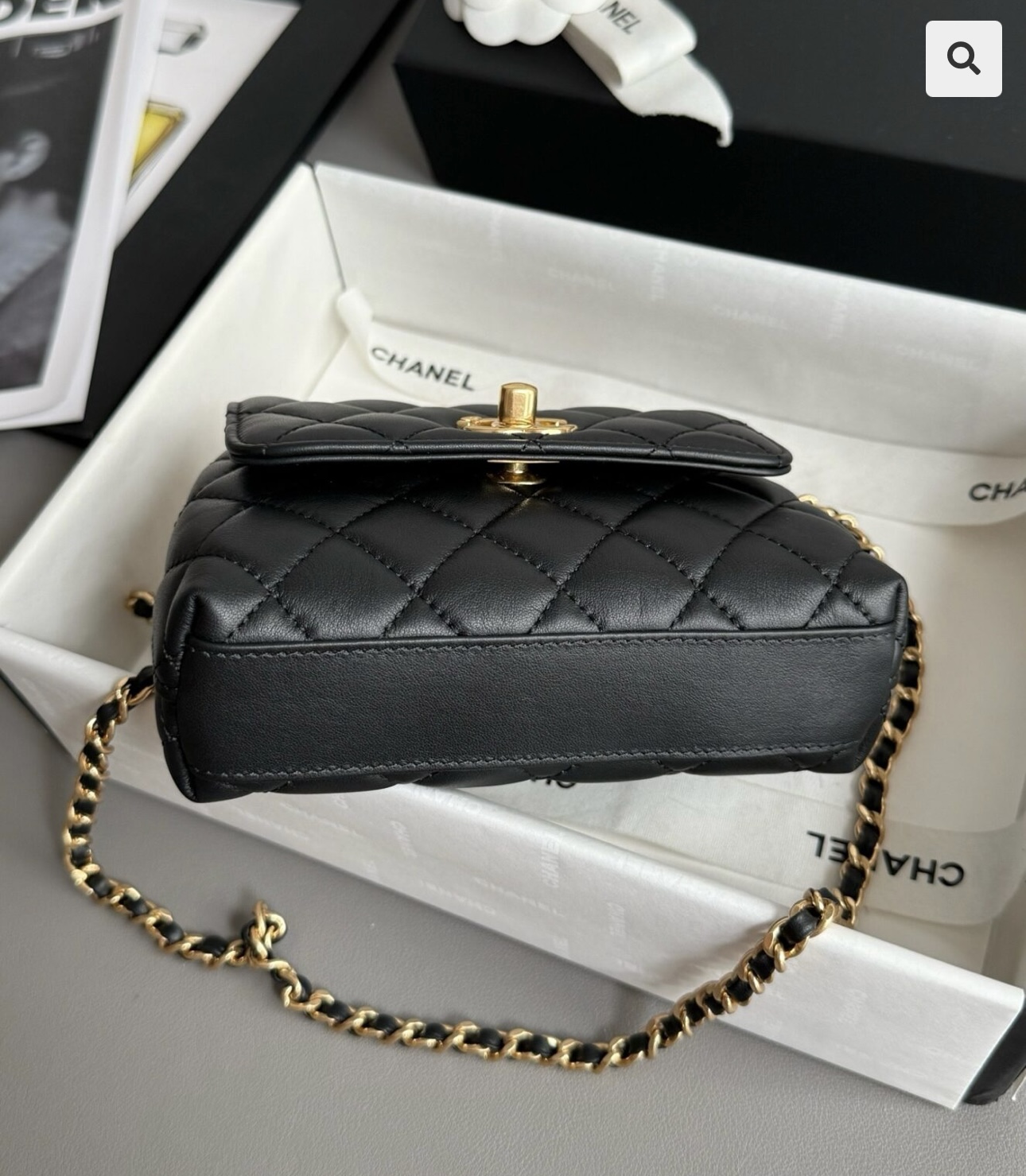 CHANEL Mini Flap Bag with Top Handle