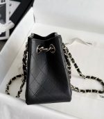 CHANEL Grained Embossed Calfskin Leather Hobo Bag