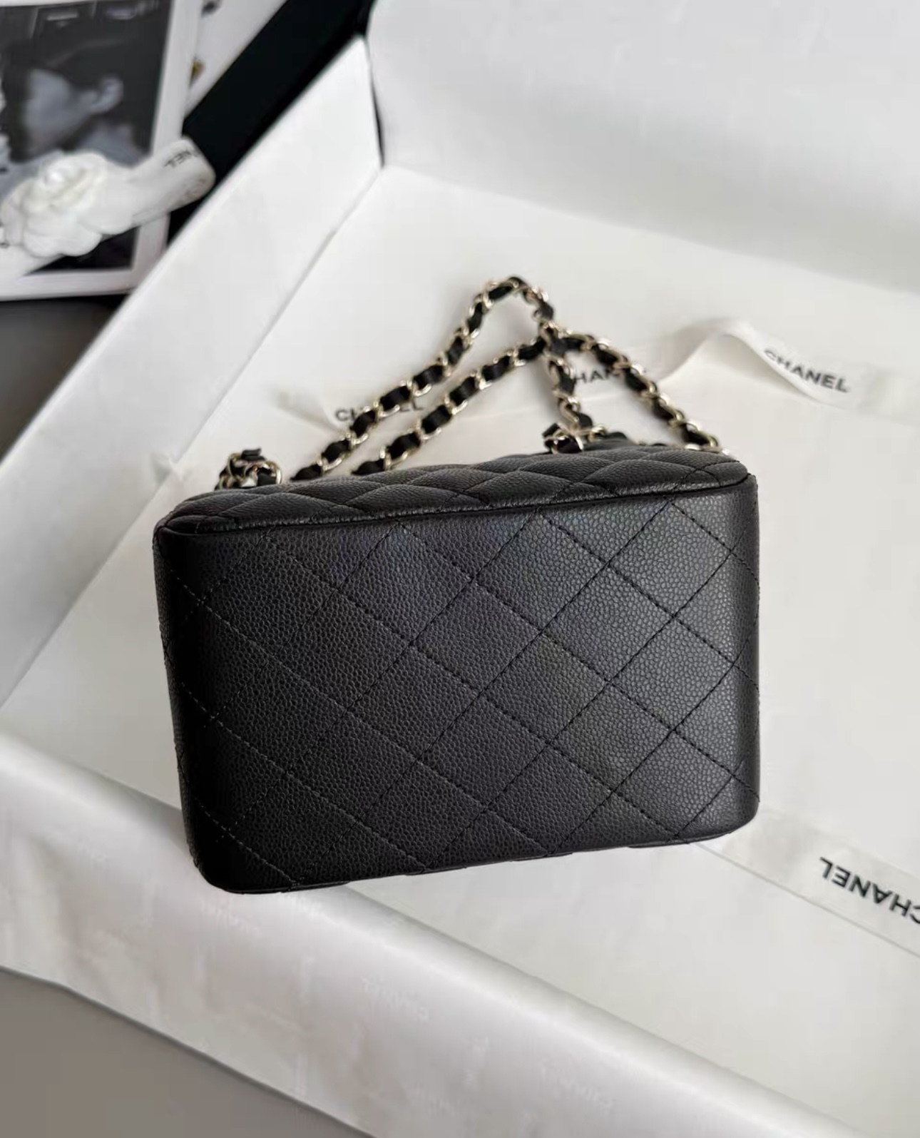 CHANEL Grained Embossed Calfskin Leather Hobo Bag