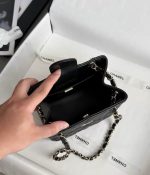 CHANEL Grained Embossed Calfskin Leather Hobo Bag