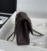 CHANEL Classic 11.12 Handbag In Grained Shiny Calfskin Dark Brown