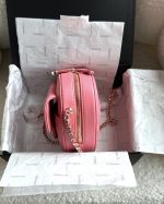 CHANEL Heart Bag Large Size Barbie Pink Light Gold Hardware