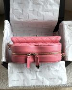 CHANEL Heart Bag Large Size Barbie Pink Light Gold Hardware