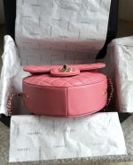 CHANEL Heart Bag Large Size Barbie Pink Light Gold Hardware