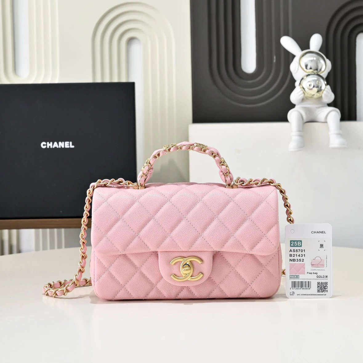 CHANEL 25B Mini Flap Bag with CC Top Handle
