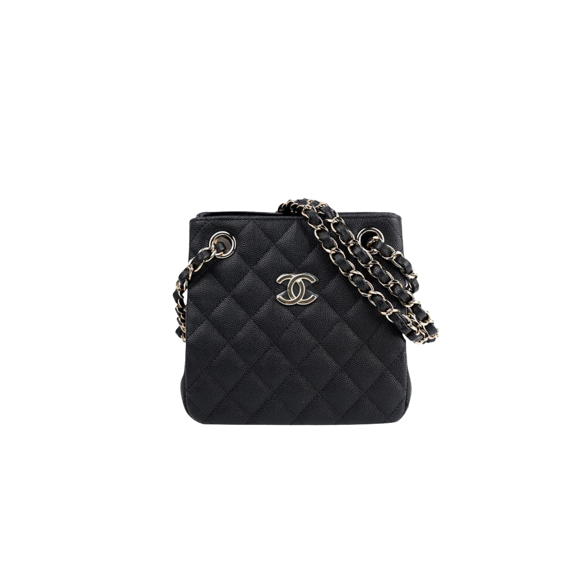 CHANEL Grained Embossed Calfskin Leather Hobo Bag