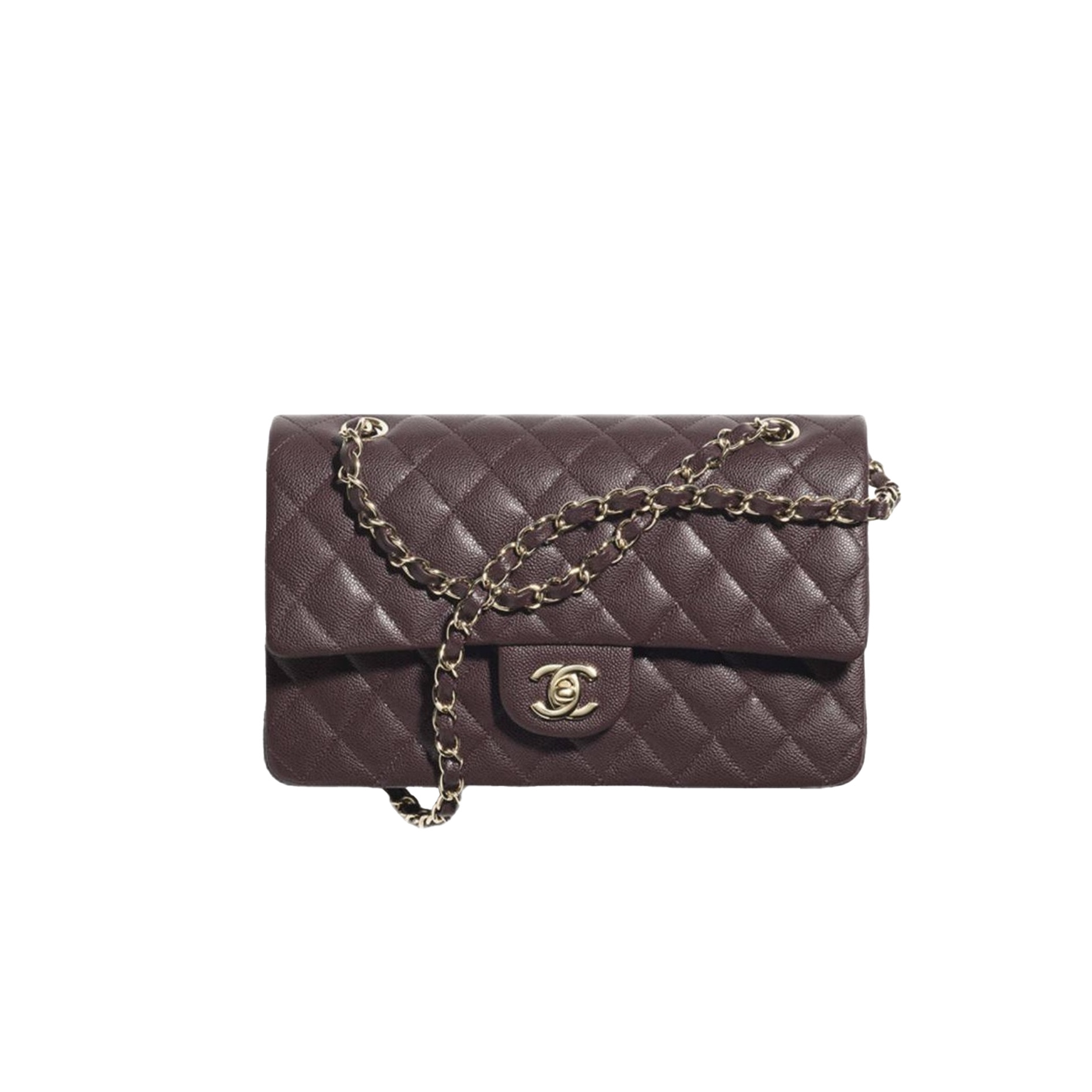 CHANEL Classic 11.12 Handbag In Grained Shiny Calfskin Dark Brown
