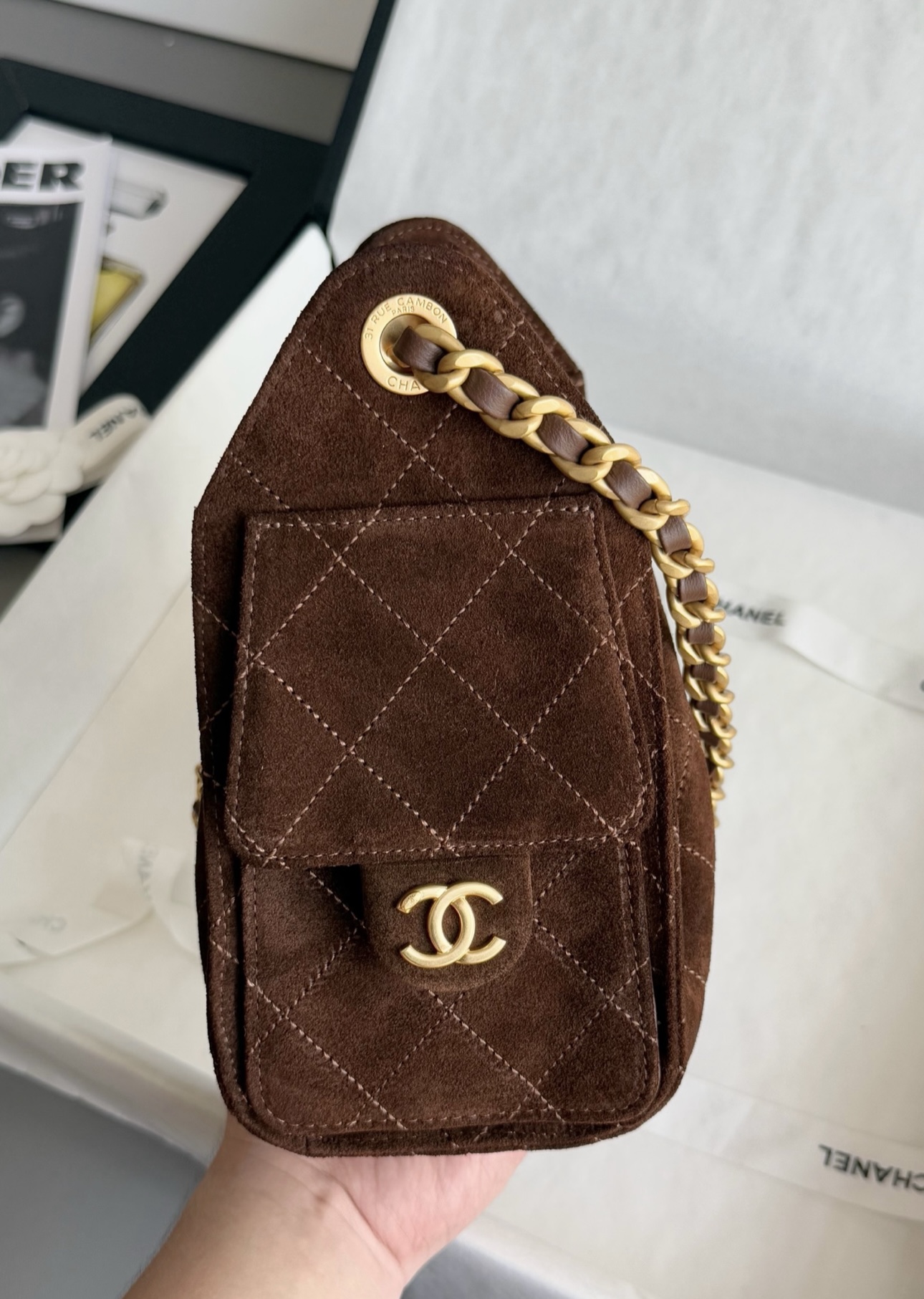 CHANEL 25 Hobo Bag Suede