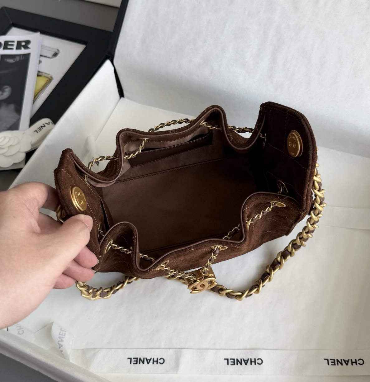 CHANEL 25 Hobo Bag Suede